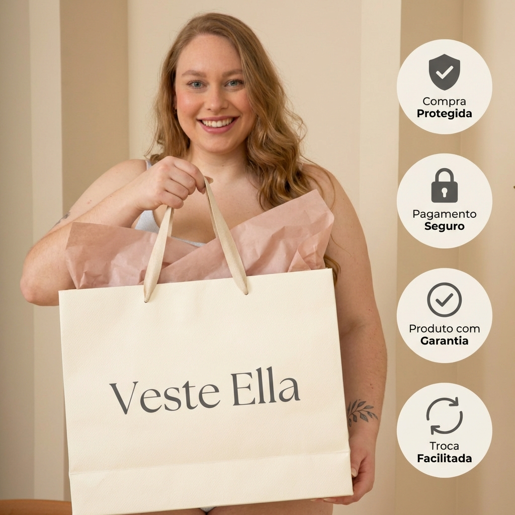 Conjunto Plus Size Top Alcinha Reforçado e Calcinha Cintura Alta Shortinho Lingerie Feminina