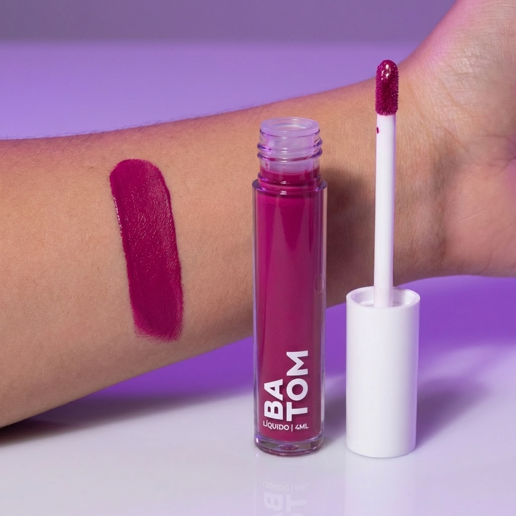 Batom Líquido Semi Matte Vegano Feminino de Longa Duração com Hidratação